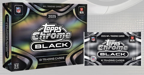 PRE-ORDER: 2025 Topps Chrome Black Football Hobby Box