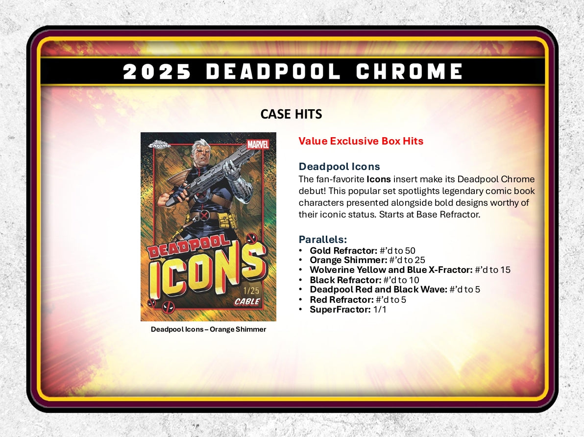 2025 Topps Chrome Marvel Deadpool Value Box – HOFBC