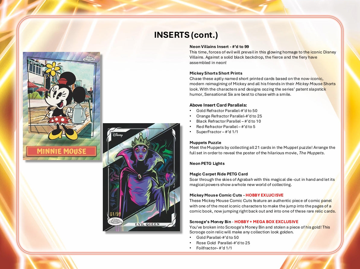 2026 Topps Disney Neon Value Box – HOFBC