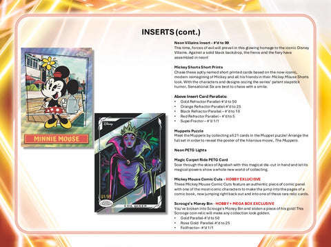 PRE-ORDER: 2025 Topps Disney Neon Value Box