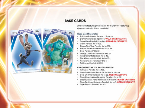 PRE-ORDER: 2025 Topps Disney Neon Value Box