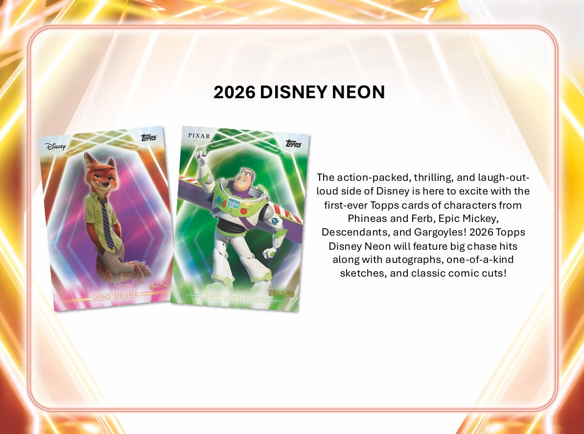 2026 Topps Disney Neon Value Box – HOFBC