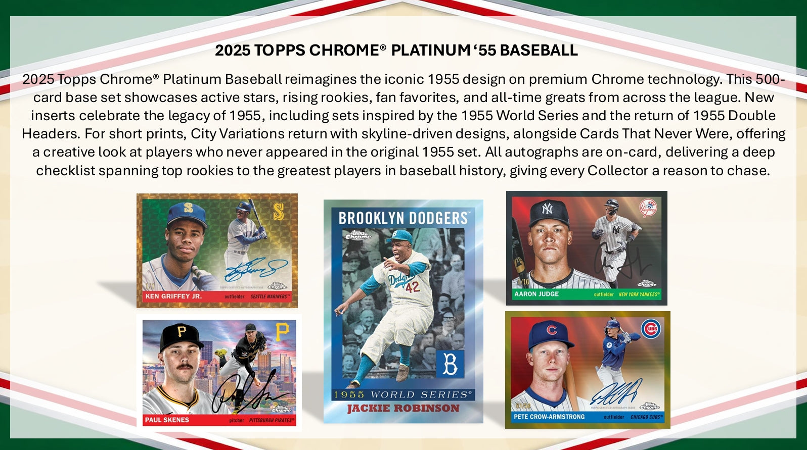 2025 Topps Chrome Platinum Baseball Hobby Box – HOFBC