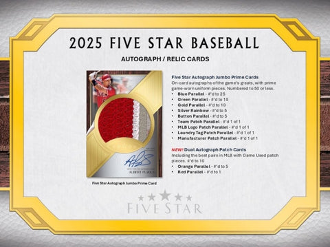 2025 Topps Five Star Baseball Hobby Box