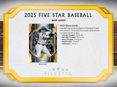 2025 Topps Five Star Baseball Hobby Box