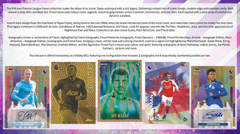 2026 Topps Finest Premier League Soccer Hobby Box