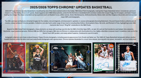 PRE-ORDER: 2025-26 Topps Chrome Update Basketball Hobby Box