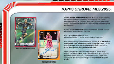 PRE-ORDER: 2025 Topps MLS Chrome Soccer Hobby Box