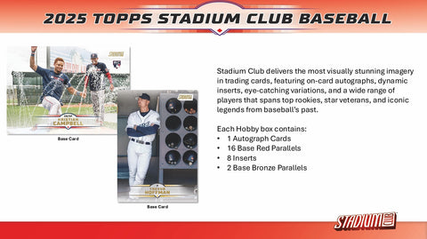 PRE-ORDER: 2025 Topps Stadium Club Baseball Hobby Box