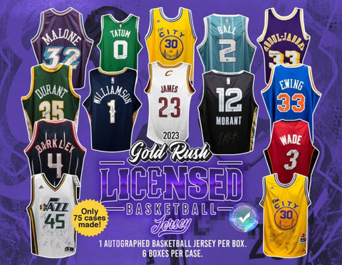 2023 Gold Rush Autographed Licensed Basketball Jersey Series Box Opened Live