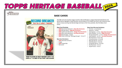 2026 Topps Heritage Baseball Value Box