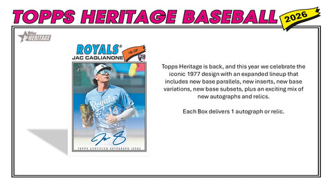 PRE-ORDER: 2026 Topps Heritage Baseball Hobby Box