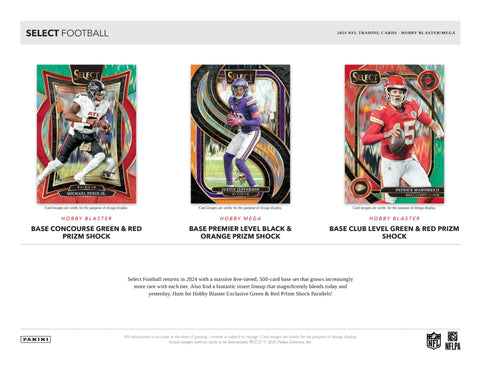 2024 Panini Select Football Hobby Exclusive Mega Box