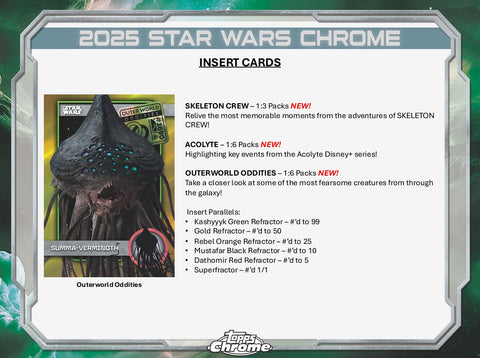 2025 Topps Star Wars Chrome Hobby Box