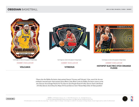 PRE-ORDER: 2023-24 Panini Obsidian Basketball Hobby Box