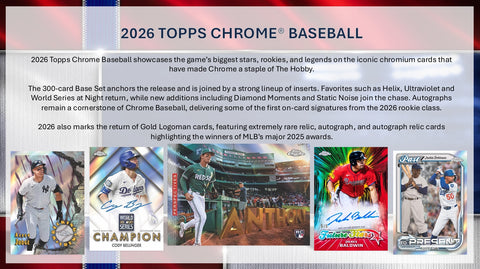 PRE-ORDER: 2026 Topps Chrome Baseball Value Box