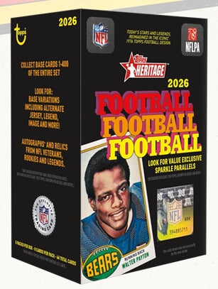 PRE-ORDER: 2026 Topps Heritage Football Value Box