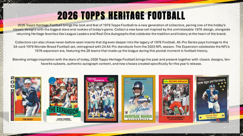 PRE-ORDER: 2026 Topps Heritage Football Value Box