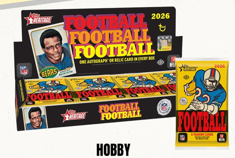PRE-ORDER: 2026 Topps Heritage Football Hobby Box