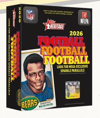 PRE-ORDER: 2026 Topps Heritage Football Mega Box