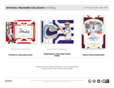 PRE-ORDER: 2025 Panini National Treasures Collegiate Football Hobby 4-Box Case