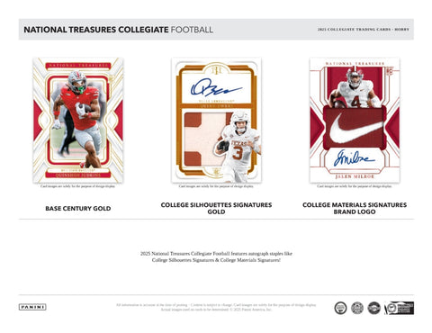 PRE-ORDER: 2025 Panini National Treasures Collegiate Football Hobby 4-Box Case