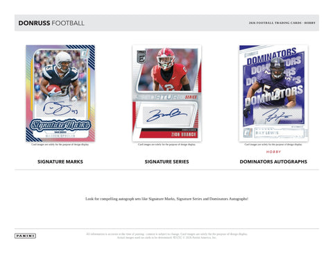 PRE-ORDER: 2026 Panini Donruss Football Hobby Box
