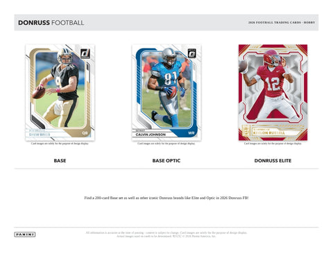 PRE-ORDER: 2026 Panini Donruss Football Hobby Box