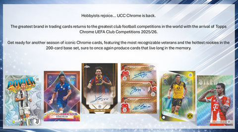 PRE-ORDER: 2025-26 Topps Chrome UEFA Club Competitions Value Box