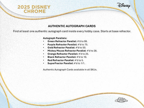 2025 Topps Chrome Disney Mega Box