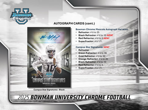 2025 Bowman University Chrome Football Hobby Box