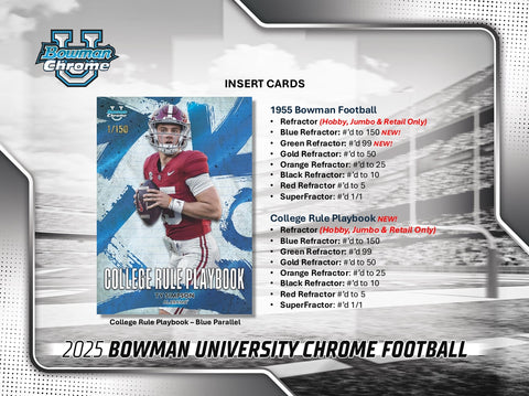 2025 Bowman University Chrome Football Hobby Box