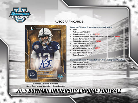 2025 Bowman University Chrome Football Hobby Box