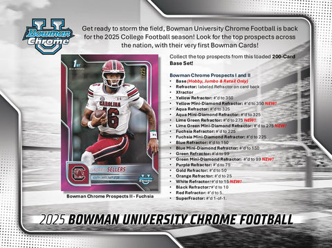 2025 Bowman University Chrome Football Hobby Box