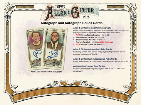 2025 Topps Allen & Ginter Baseball Hobby Box
