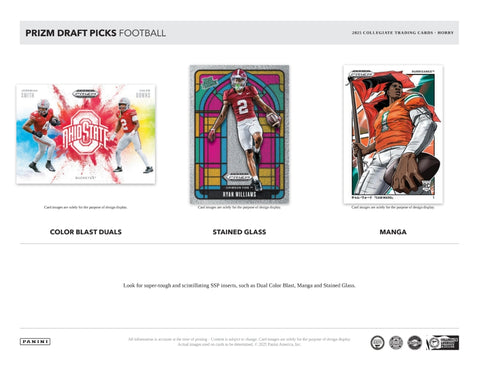 2025 Panini Prizm Collegiate Draft Football Hobby Box