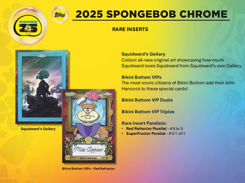 2025 Topps Chrome Spongebob Squarepants 25th Anniversary Hobby Box