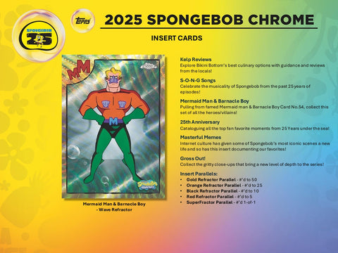 2025 Topps Chrome Spongebob Squarepants 25th Anniversary Hobby Box
