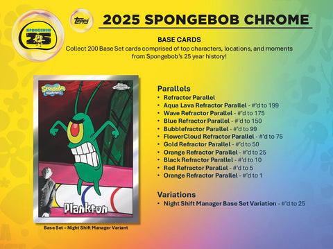 2025 Topps Chrome Spongebob Squarepants 25th Anniversary Hobby Box