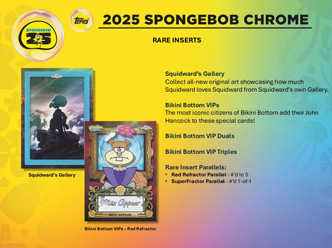 2025 Topps Chrome Spongebob Squarepants 25th Anniversary Value Box