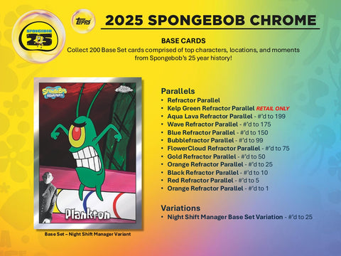 2025 Topps Chrome Spongebob Squarepants 25th Anniversary Value Box