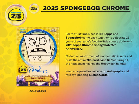 2025 Topps Chrome Spongebob Squarepants 25th Anniversary Value Box