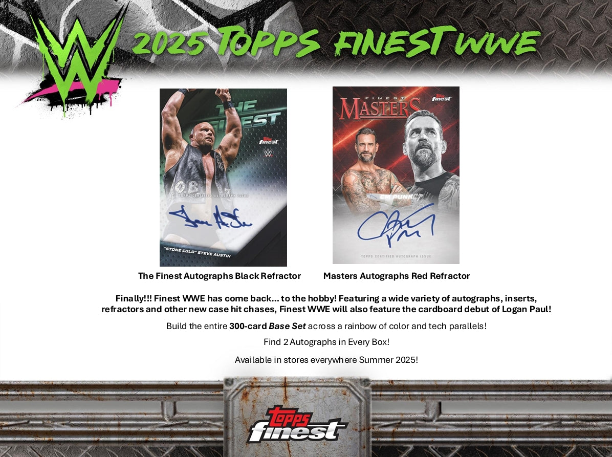 2025 Topps Finest WWE Hobby Box – HOFBC