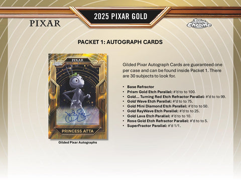 2025 Topps Pixar Gold Hobby Box