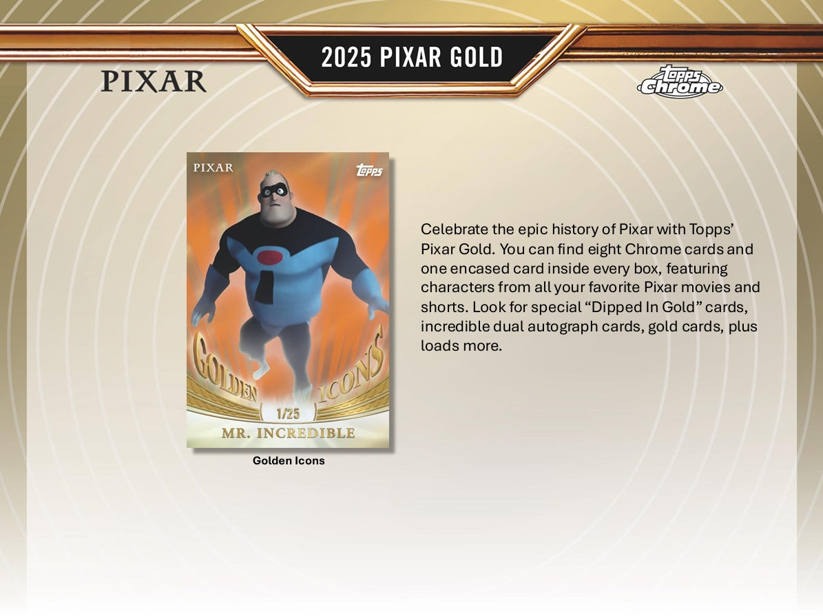 2025 Topps Pixar Gold Hobby Box – HOFBC