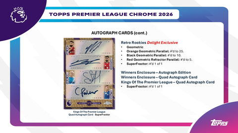 PRE-ORDER: 2026 Topps Chrome Premier League Soccer Hobby Box