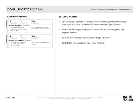 2025 Panini Donruss Optic Football Hobby Blaster Box