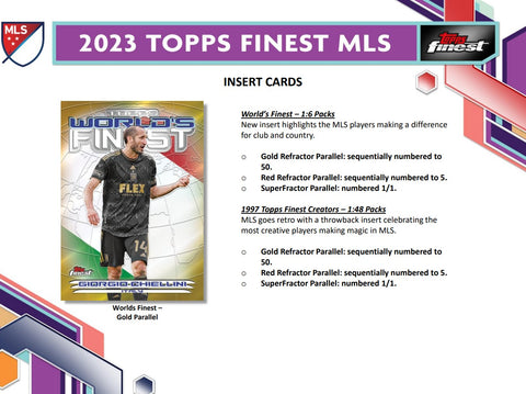 2023 Topps MLS Finest Soccer Hobby Box