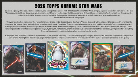 PRE-ORDER: 2026 Topps Chrome Star Wars Value Box