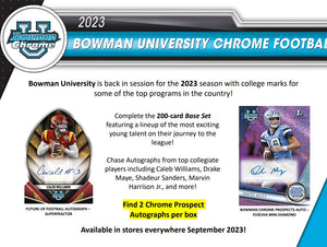 PRE-ORDER: 2023 Bowman Chrome University Football Hobby Box